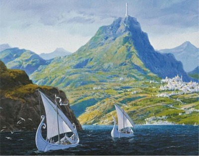 White Ships from Valinor, by Ted Nasmith