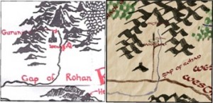 003-1 TolkienMapAndGoogleMiddleearthMap