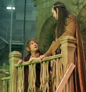 Bilbo and Elrond in Rivendell