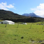 Support tents on location with The Hobbit: wide shot