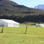 Support tents on location with The Hobbit: close shot