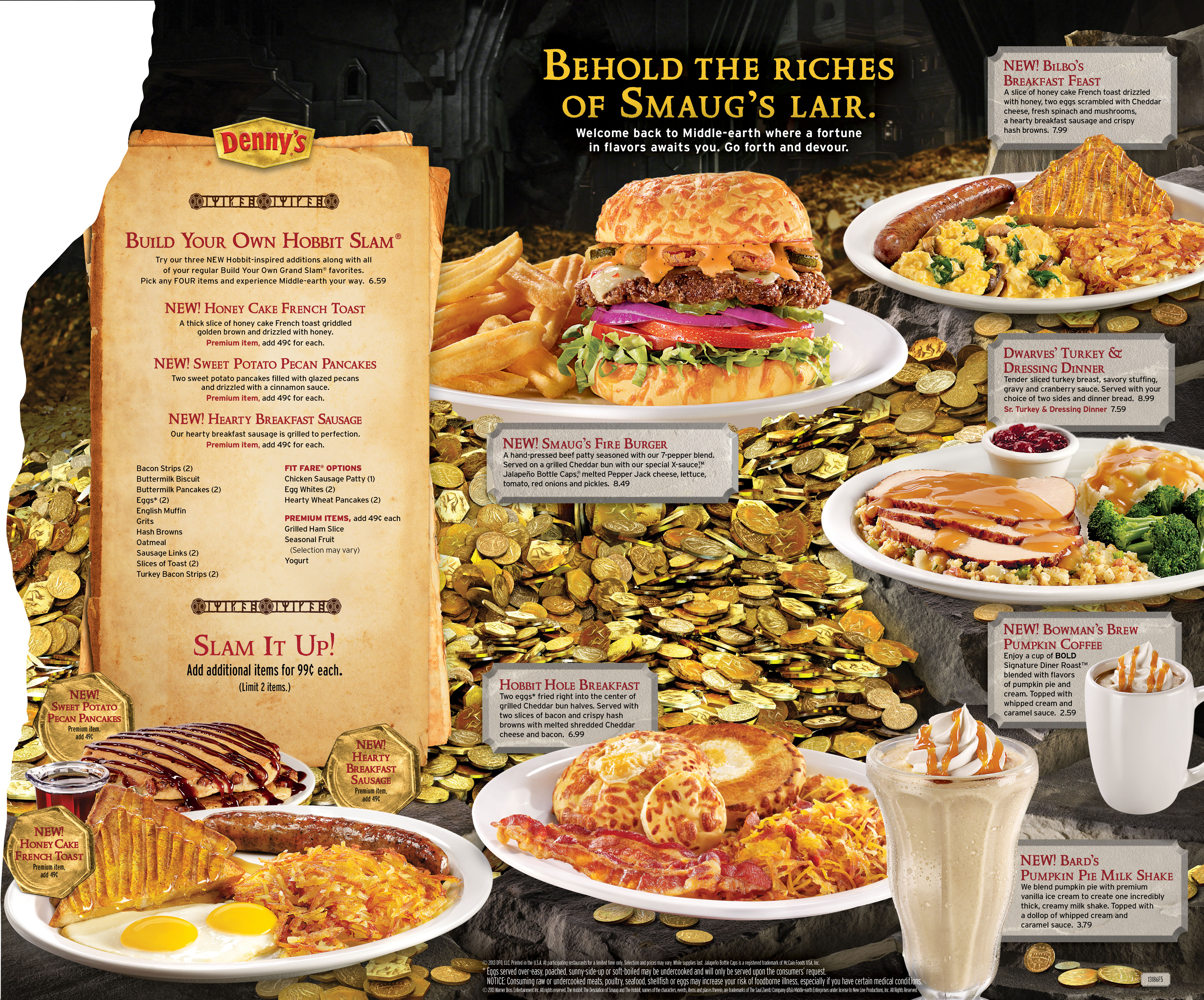 Take Out Menu for Denny's