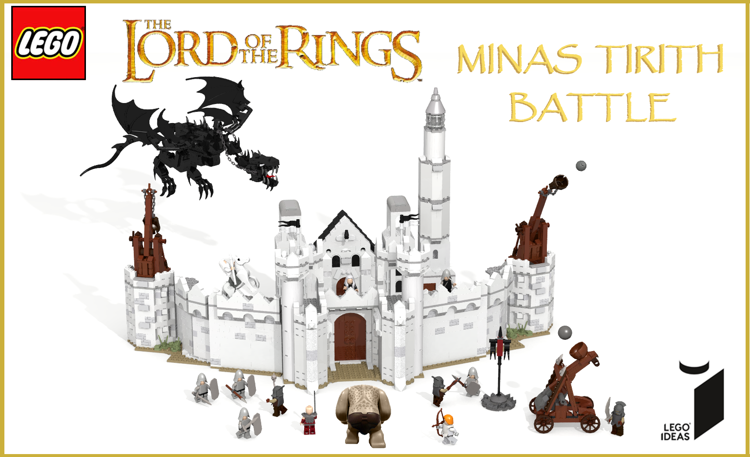 LEGO Model of Main Gate of Minas Tirith, Middle Earth