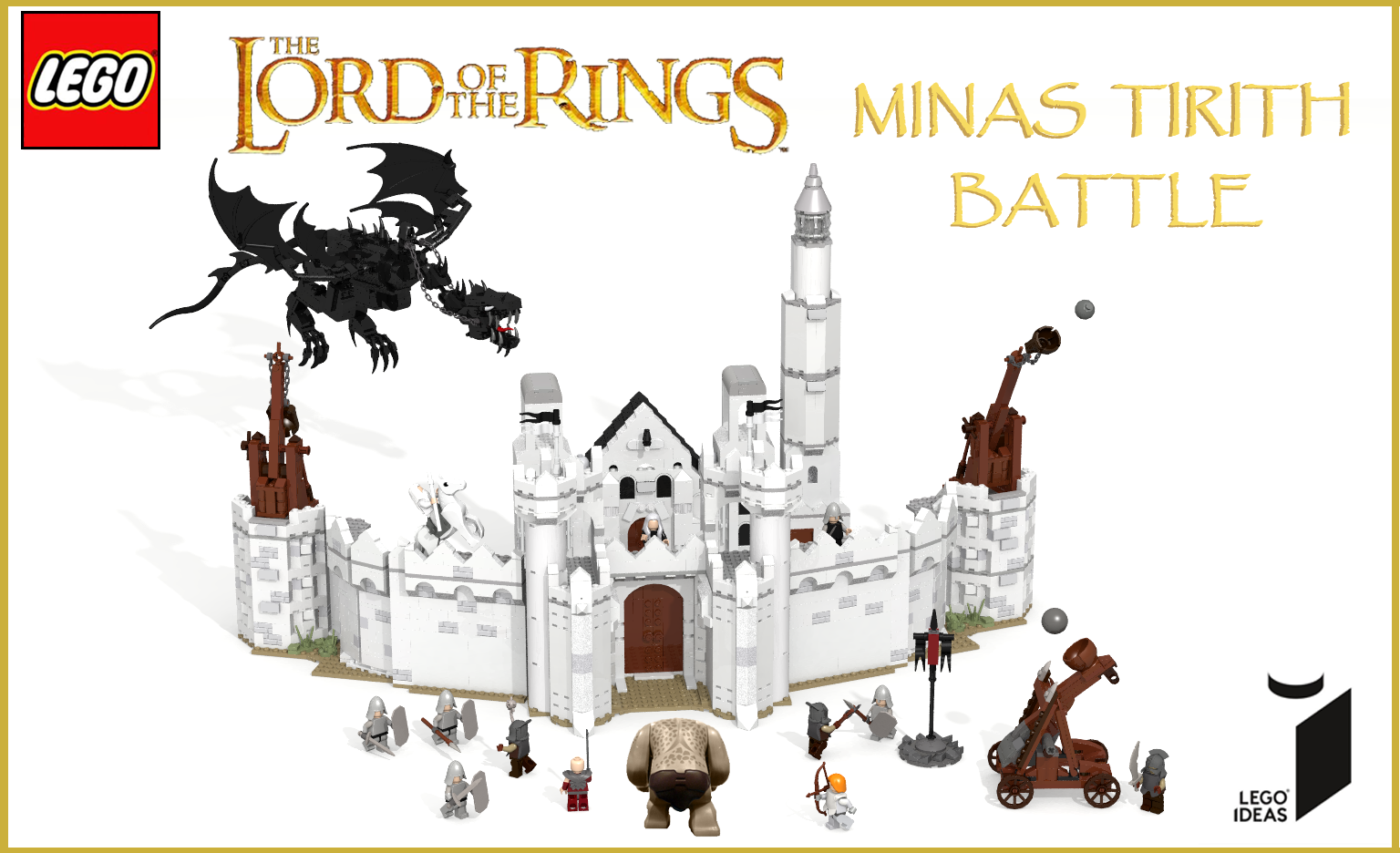 Minas Tirith Battle LEGO Set Concept