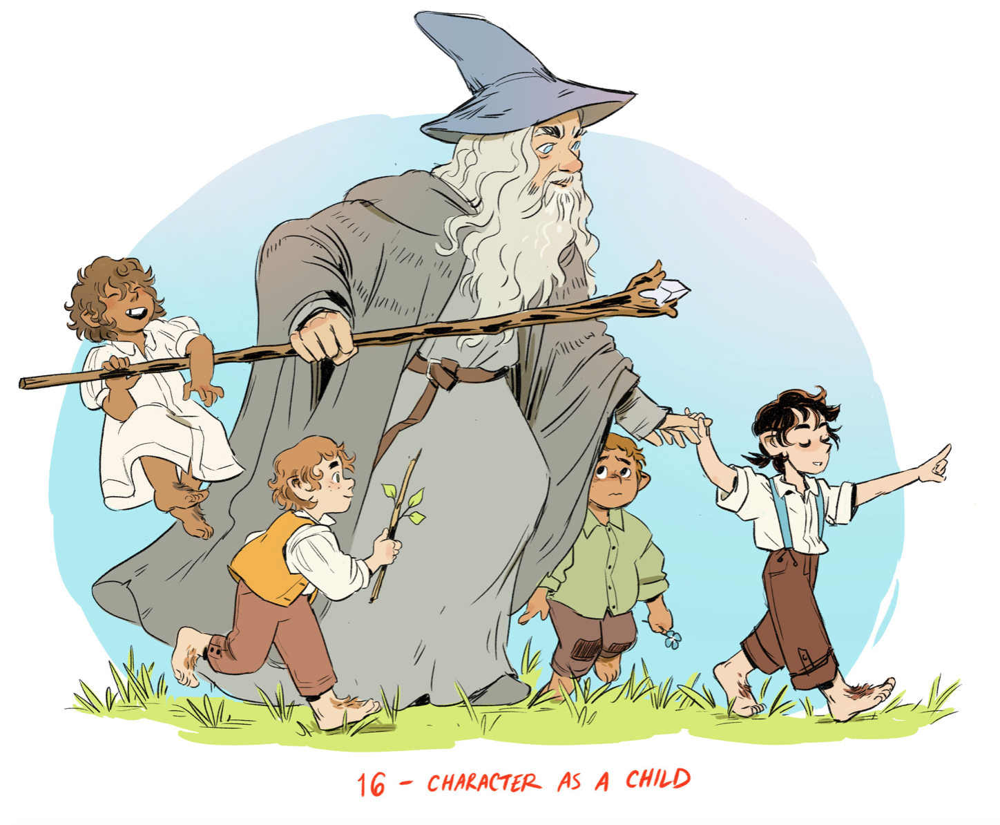 Hobbit children by Molly Ostertag