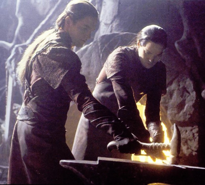 Elves forging