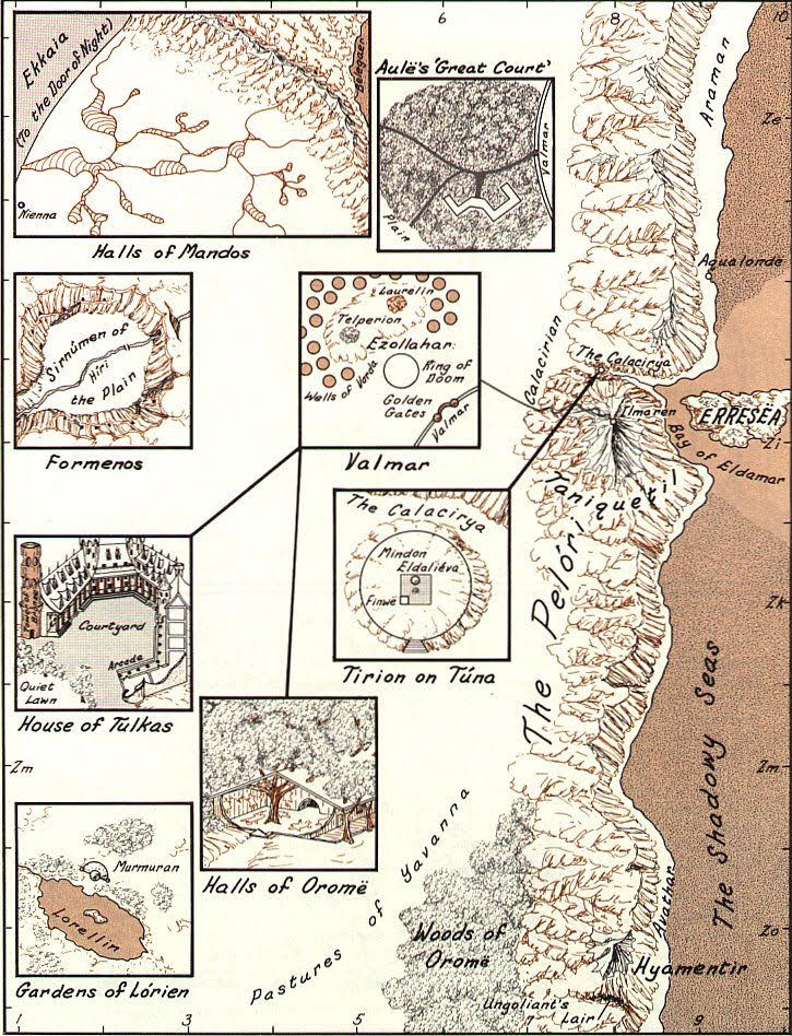 Karen Wynn Fonstad's map of Valinor