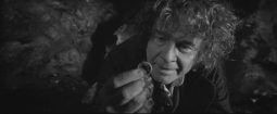 Bilbo Finds The One Ring - Black and White