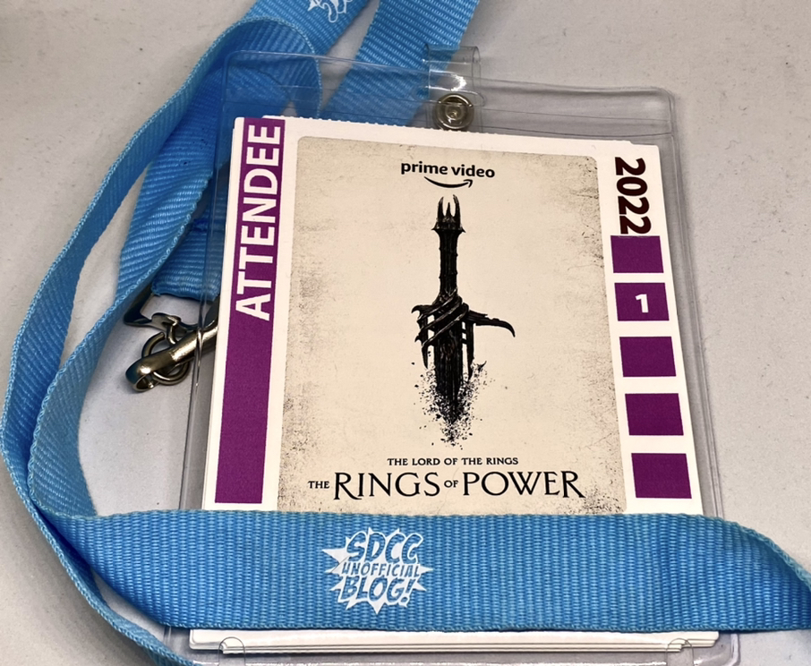 SDCC 2022 badge Rings of Power